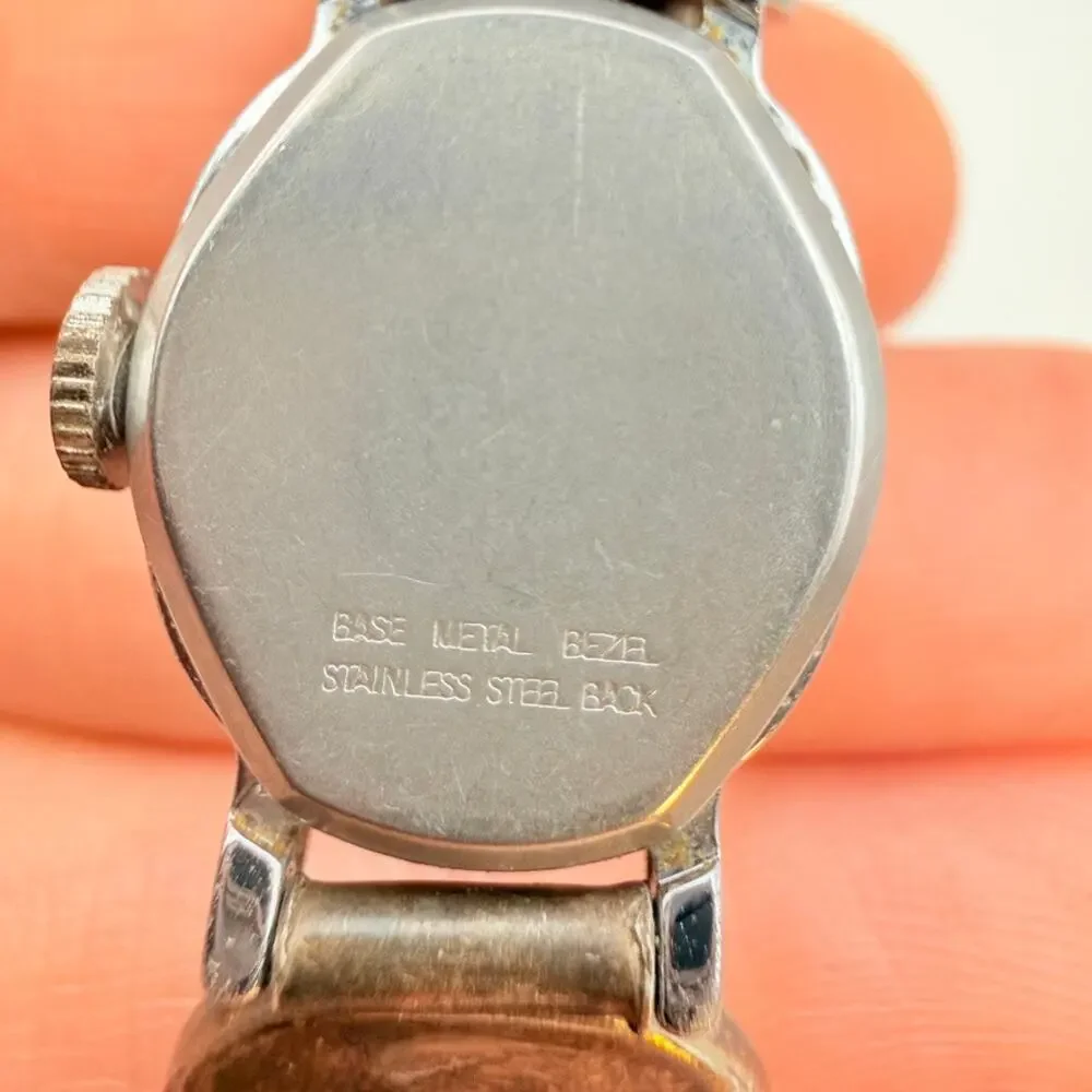 Vtg Old Pawn Sterling Silver Navajo Blue Green Turquoise Watch Band With Timex